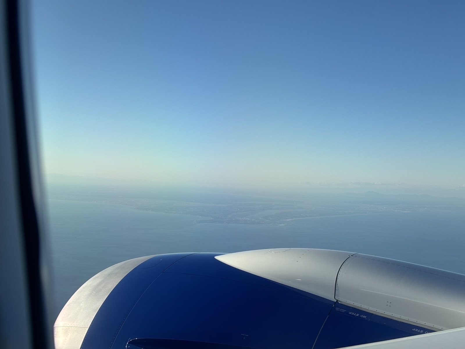 View of Japan from plane