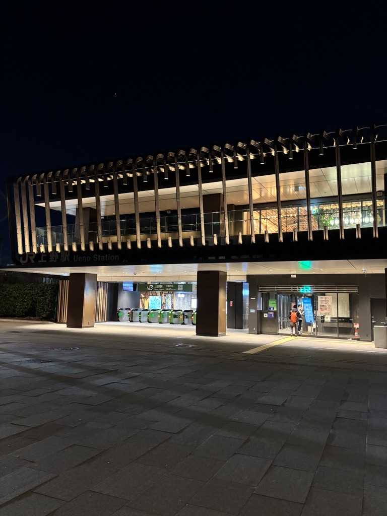 Ueno station at night