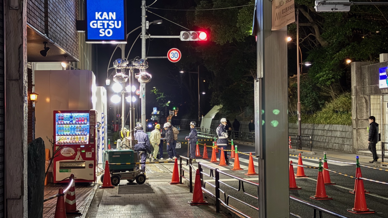 Construction crew working on electrical cables